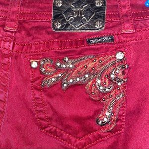 Miss Me Skinny Jeans - Burgundy - Size 28 - NWOT